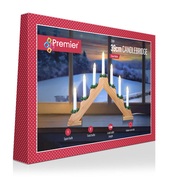 Premier Candle Bridge - Clear Bulbs