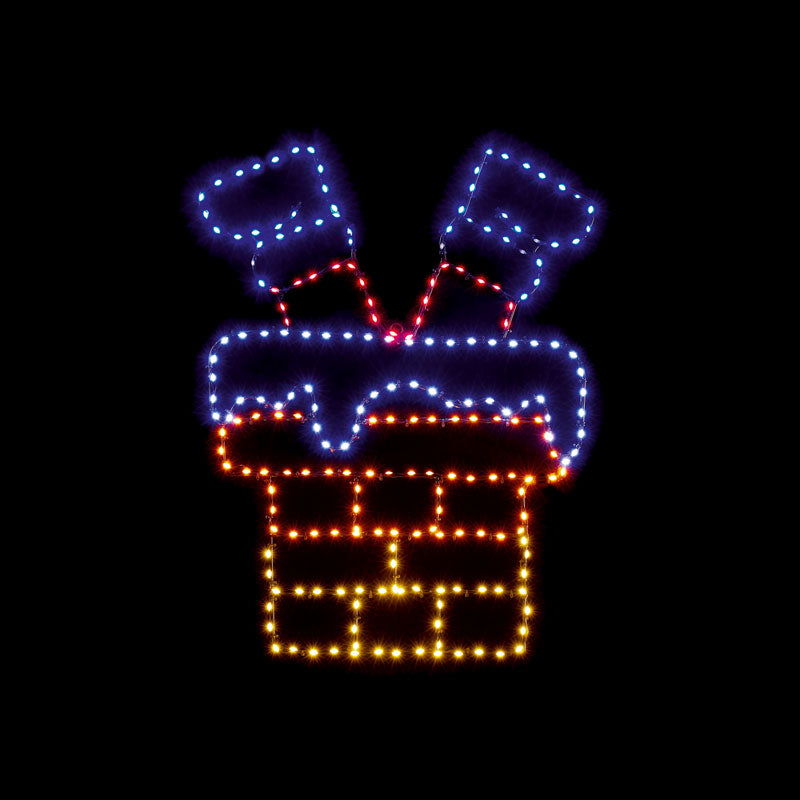 Premier Twinkling FLEXIBRIGHTS® Santa Down Chimney