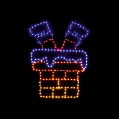 Premier Twinkling FLEXIBRIGHTS® Santa Down Chimney