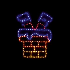 Premier Twinkling FLEXIBRIGHTS® Santa Down Chimney