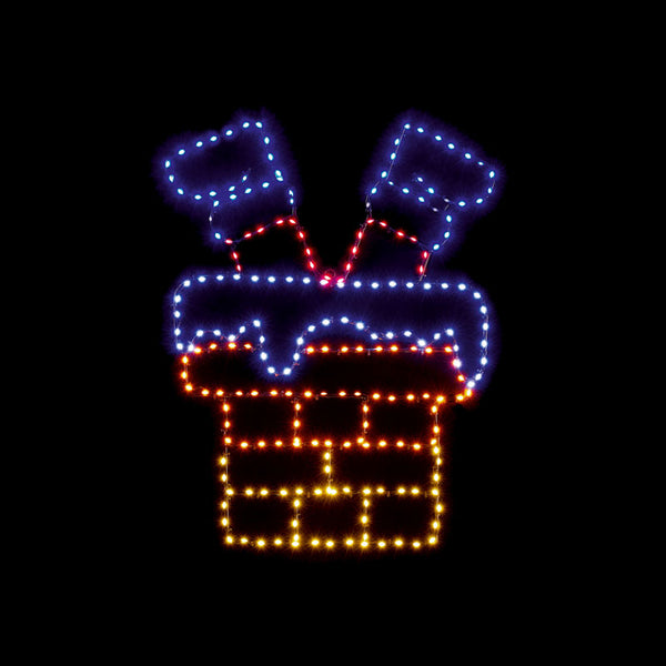 Premier Twinkling FLEXIBRIGHTS® Santa Down Chimney