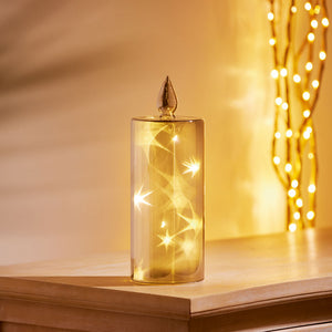 Premier Lit Star Glass Candle