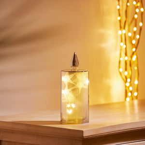 Premier Lit Star Glass Candle