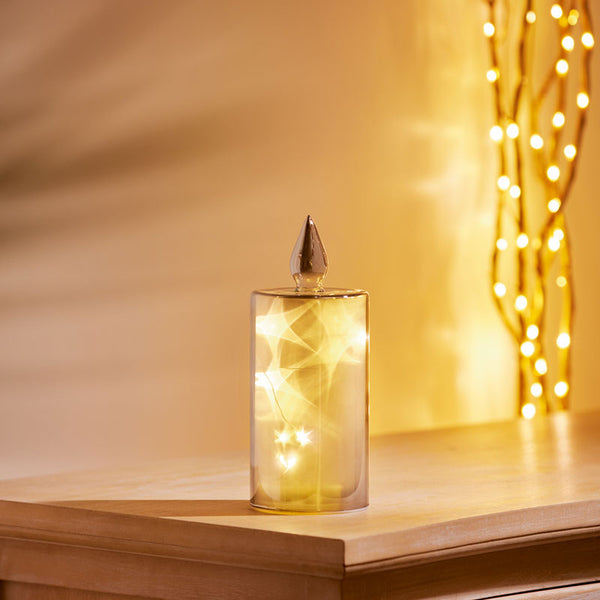 Premier Lit Star Glass Candle