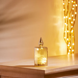Premier Lit Star Glass Candle