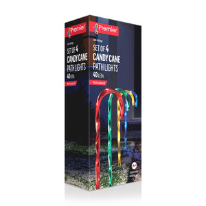 Premier Candy Cane Path Lights (Pack of 4)