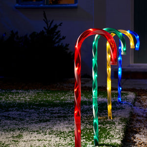 Premier Candy Cane Path Lights (Pack of 4)