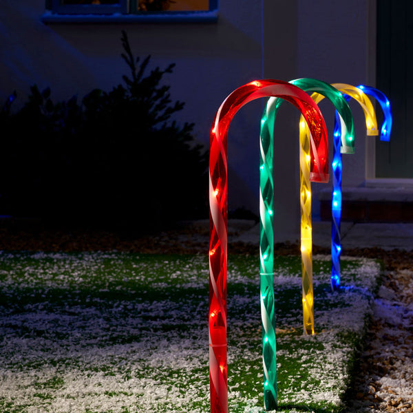 Premier Candy Cane Path Lights (Pack of 4)