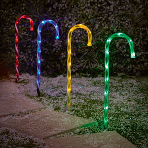 Premier Candy Cane Path Lights (Pack of 4)