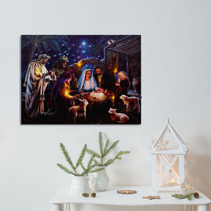 Premier Lit Nativity Canvas