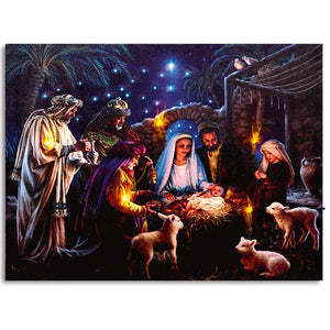 Premier Lit Nativity Canvas