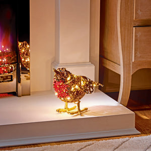 Premier Battery-Operated Lit Robin