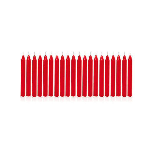 Premier Mini Red OR Ivory Candles - Pack of 20 (Assorted Designs)