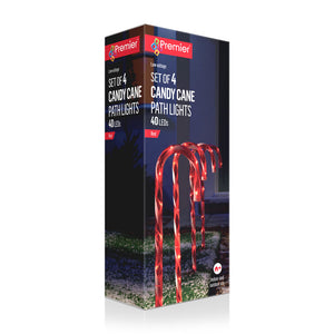 Premier Candy Cane Path Lights (Pack of 4)