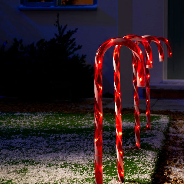 Premier Candy Cane Path Lights (Pack of 4)