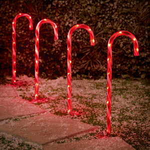 Premier Candy Cane Path Lights (Pack of 4)