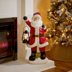 Premier Santa with Lit Lantern