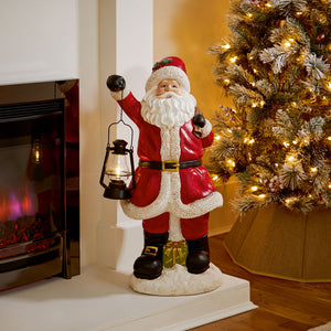 Premier Santa with Lit Lantern