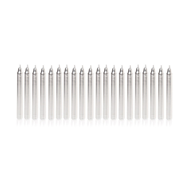 Premier Mini Gold OR Silver Candles - Pack of 20 (Assorted Designs)