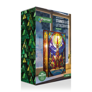 Premier Stained Glass Lit Decoration - Church