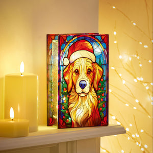 Premier Stained Glass Lit Decoration - Merry Paws