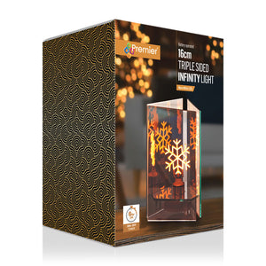 Premier Triple Sided Infinity Light - Snowflake