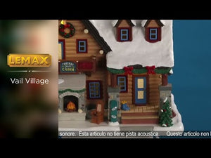 Lemax Thicket Falls Cabin video