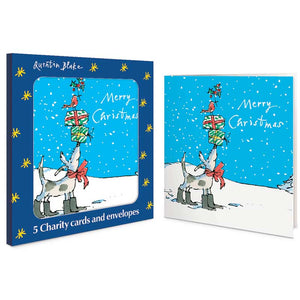 Quentin Blake Christmas Trick Charity Christmas Cards (Pack of 5)
