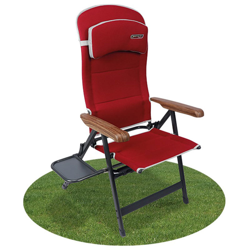 Quest Bordeaux Pro Easy Comfort Chair in Red with Side Table & Headrest