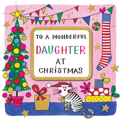 Rachel Ellen Daughter Tree & Cat Christmas Card