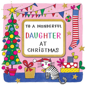 Rachel Ellen Daughter Tree & Cat Christmas Card