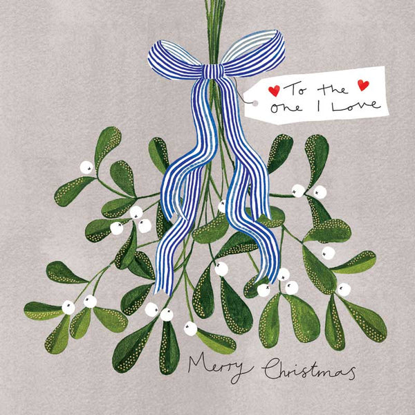 Rachel Ellen One I Love Christmas Mistletoe Christmas Card