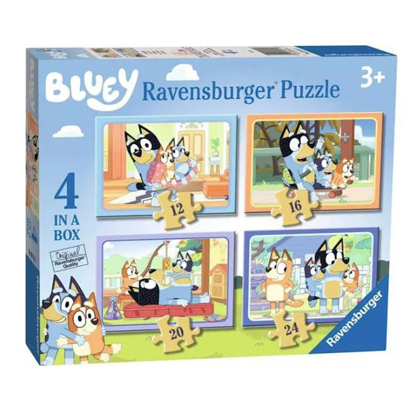 Ravensburger Bluey 4 in a Box Jigsaw Puzzle Box