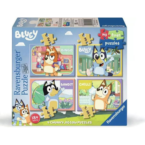 Ravensburger My First Puzzle, Bluey & Family 4 in a Box Jigsaw Puzzle Box