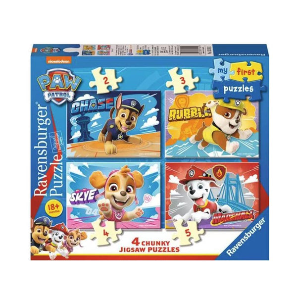 Ravensburger My First Puzzle, Paw Patrol Born Brave 4 in a Box Jigsaw Puzzle Box