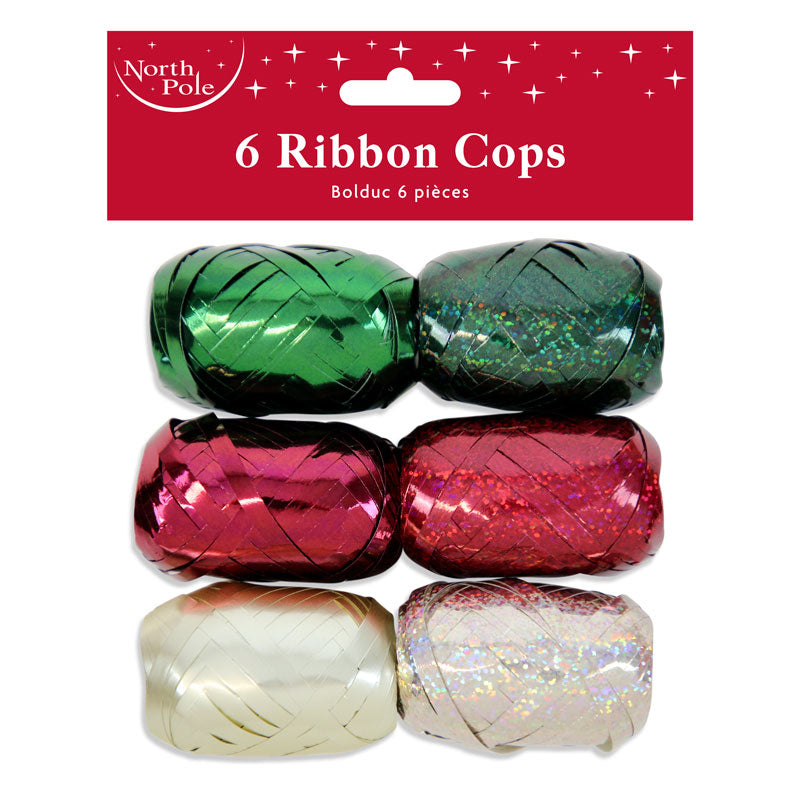 Mixed Ribbon Cops (Pack of 6)