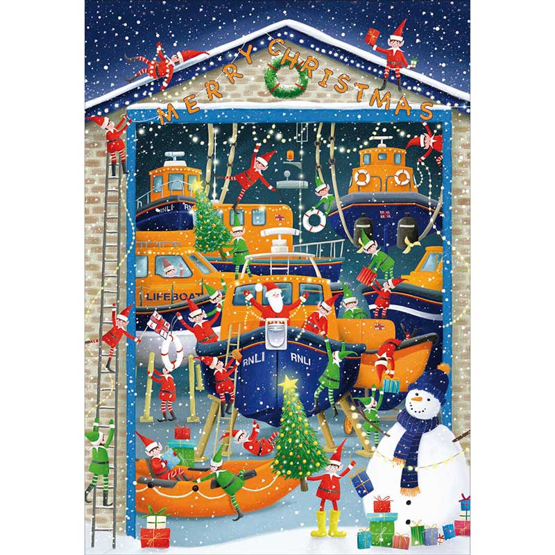 RNLI Workshop Charity Christmas Cards (Pack of 20)