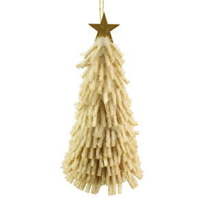 SageDecor Hanging Felt Fringed Christmas Tree
