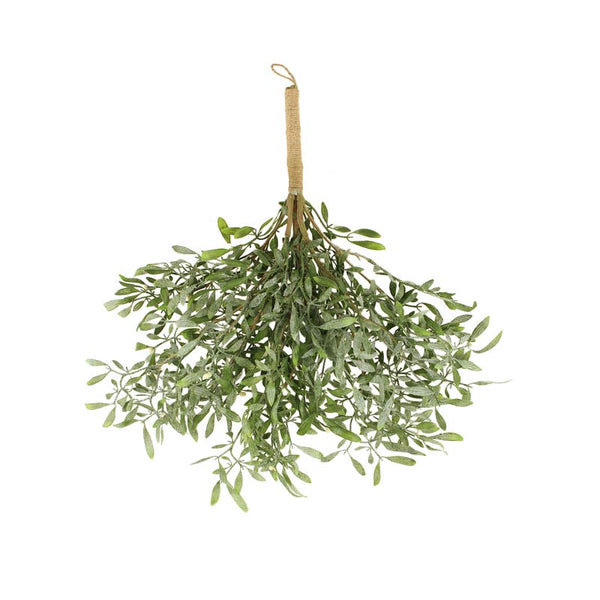 SageDecor Snowy Green Mistletoe Hanger (58cm)