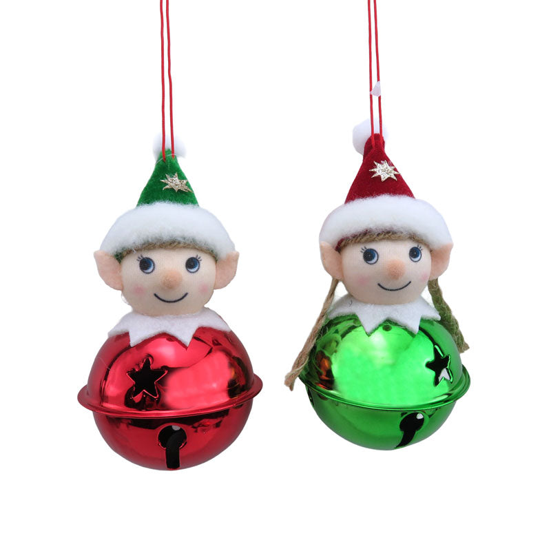 SageDecor Novelty Elf Bells (Assorted Designs)