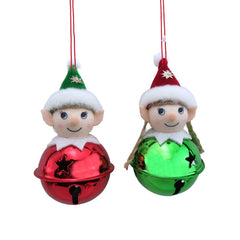 SageDecor Novelty Elf Bells (Assorted Designs)