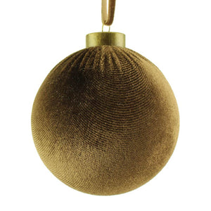 SageDecor Brown Velvet Hanging Ball