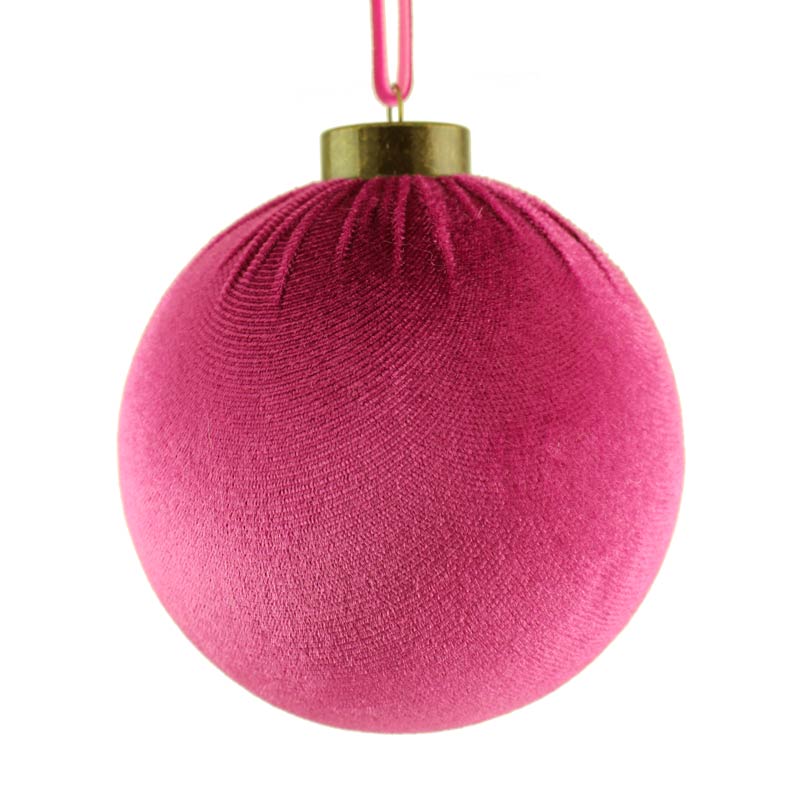 SageDecor Cerise Velvet Hanging Ball