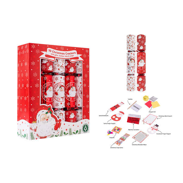 10 Santa Stamp Family Christmas Crackers