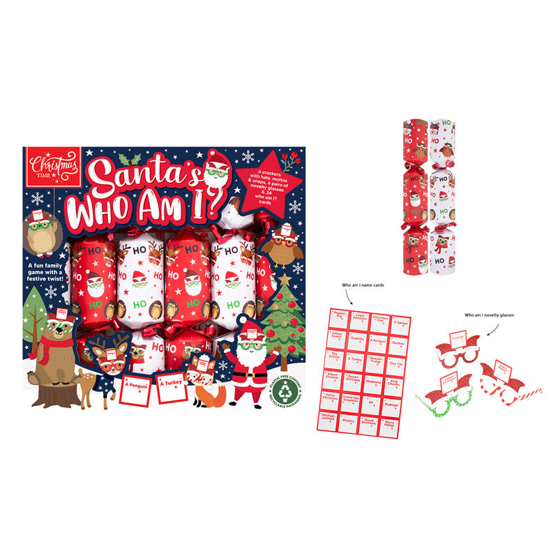 Santa's Who Am I Game Crackers