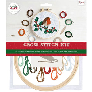 Simply Make Cross Stitch Kit - Robin