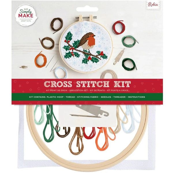 Simply Make Cross Stitch Kit - Robin