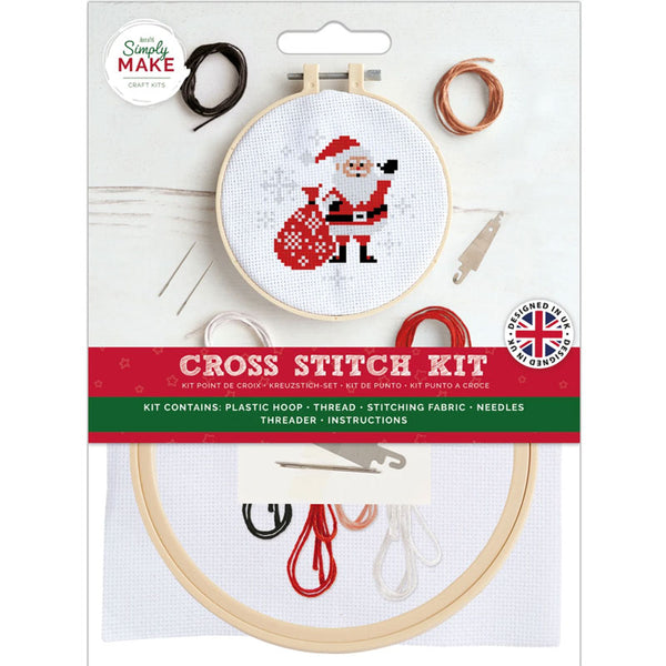 Simply Make Cross Stitch Kit - Santa