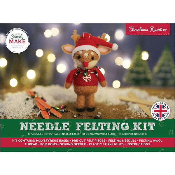Simply Make Needle Felting Kit - Christmas Reindeer