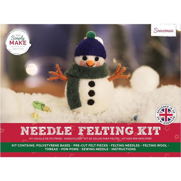 Simply Make Needle Felting Kit - Snowman